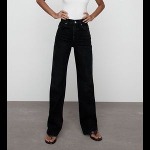 Zara wide leg full length jeans